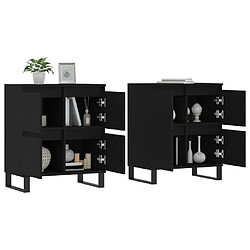 Avis Maison Chic Ensemble de 2 Buffets,commode,console pour rangement noir bois d'ingénierie -MN58283