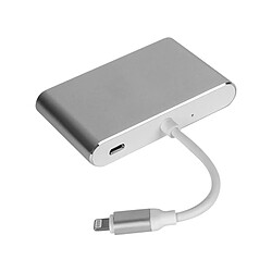 Wewoo Argent Adaptateur 3 en 1 Lightning vers HDMI / VGA / audio