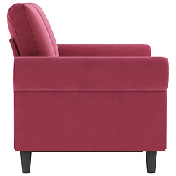 Avis vidaXL Canapé à 2 places Rouge bordeaux 120 cm Velours