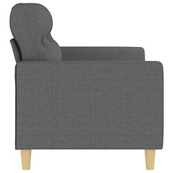 Avis vidaXL Canapé à 2 places Gris foncé 140 cm Tissu