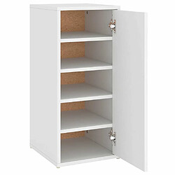 vidaXL Armoire à chaussures Blanc 32x35x70 cm Bois d’ingénierie