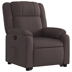 Avis Maison Chic Fauteuil Relax pour salon, Fauteuil inclinable marron foncé tissu -GKD61335