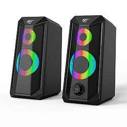 Haut-parleurs d'Ordinateur HAVIT SK202 2.0 RGB - Noir 