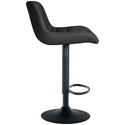 Decoshop26 Lot de 2 tabourets de bar structure métallique noir assise en PVC noir avec surpiqûres 10_0004441