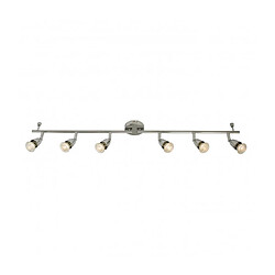 Endon Barre de spots Amalfi 6 ampoules Acier Chrome Matériau : AcierColoris : ChromeNombre d'ampoules : 6Type d'ampoule : GU10Puissance Max en Watts (W) : 50IP20Largeur en Cm : 9Longueur en Cm : 96Projection en Cm : 16