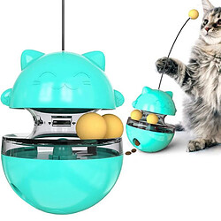 Justgreenbox Chat Tumbler Toys Chat Jouet Interactif Boules de Nourriture pour Chat, Vert