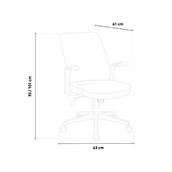 Acheter Franchi Chaise de bureau classique Fauteuil ergonomique en tissu réglable Mugello