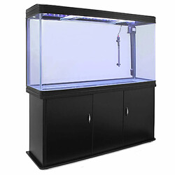 Monstershop Aquarium à bords Noir avec Meuble de Support Noir