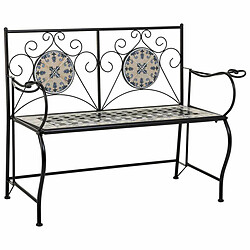 Banc Alexandra House Living Noir Fer Carrelage 50 x 88 x 110 cm 