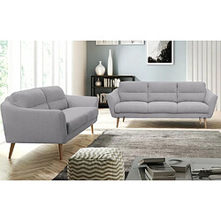 Avis VENESETTI Canapé en tissu luxe 2 places, TRENDY gris clair