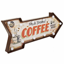 Plaque Murale Alexandra House Living Coffee Blanc Fer 27 x 5 x 65 cm Illumination 