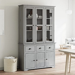 vidaXL Buffet BODO gris 115,5x43x200,5 cm bois massif de pin 