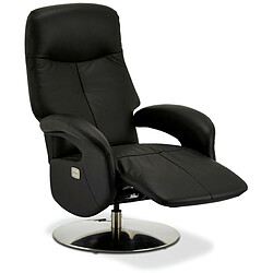 Avis FURNHOUSE Fauteuil relax electrique en cuir noir