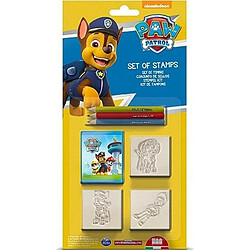 Multiprint Blister 3 Timbres Enfants Paw Patrol Girl, 100% Made in Italy, Tampons Enfants Personnalisés, en Bois et Caoutchouc Naturel, Encre Lavable Non Toxique, Idée Cadeau, Art.03913 