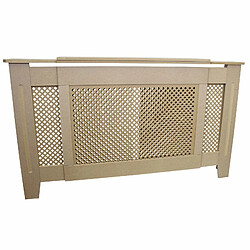 Monstershop Cache Radiateur Ajustable à Motif Grillagé en MDF Naturel 1400mm - 1920mm