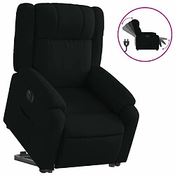 Maison Chic Fauteuil Relax pour salon, Fauteuil inclinable électrique noir tissu -GKD11675