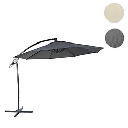 Mendler Parasol déporté de luxe HWC-D14, Ø 3m ~ anthracite sans pied