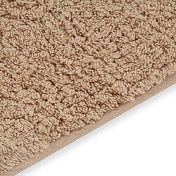 Avis vidaXL Tapis de salle de bain 2 pcs Tissu Beige