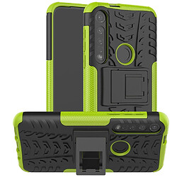 Coque en TPU hybride antidérapant avec béquille vert pour votre Motorola Moto G8 Plus