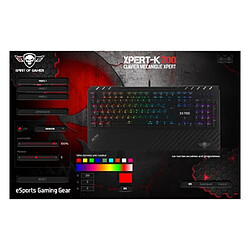 Spirit of Gamer Clavier PRO GAMING Mécanique METAL LED RGB XPERT-K700 Anti-Gosthing avancé avec N-Key Rollover.