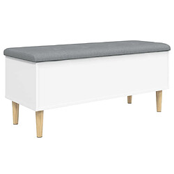 Maison Chic Banc de rangement | Meuble de rangement d'Entrée | Coffres d'Intérieur blanc 102x42x46 cm bois d'ingénierie -MN36054