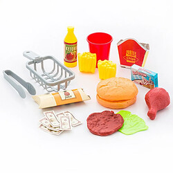 Totalcadeau Jeu de fast food en plastique avec accessoires - Jeu d’imitation pas cher pas cher