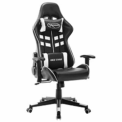 Maison Chic Chaise de jeu, Chaise gaming, Fauteuil gamer d'ordinateur,Chaise de Bureau Noir et blanc Cuir artificiel -GKD89767