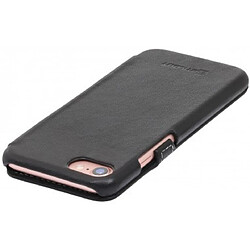 Etui iPhone 7 Book Type en cuir véritable noir nappa – StilGut pas cher