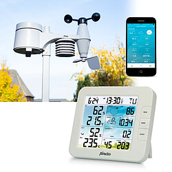 Alecto Station météo professionnelle 8 en 1 avec Wi-fi et app WS5400 Blanc-Gris