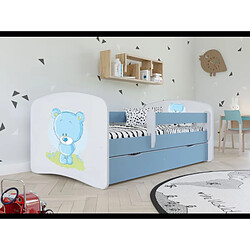 Lit Babydreams bleu ourson bleu sans matelas matelas 160/80 