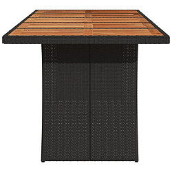 Acheter vidaXL Table de jardin et dessus en bois d'acacia noir résine tressée