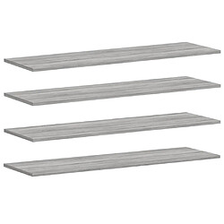 vidaXL Étagères murales 4 pcs sonoma gris 100x30x1,5cm bois ingénierie