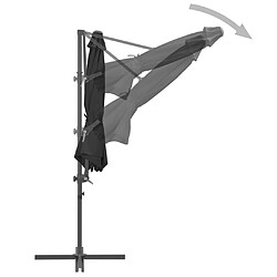 Acheter vidaXL Parasol de jardin en porte-à-faux avec mât en acier anthracite