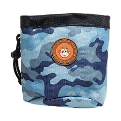 Chien taille Snack Pouch Petit chien Pet Snack Ceinture Pochette Snack Chien Traiter Sac Bleu + Camouflage