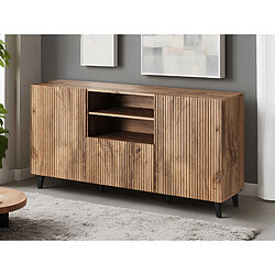 Bestmobilier Come - buffet bas - bois - 150 cm - style contemporain Come - buffet bas - bois - 150 cm - style contemporain - Bois