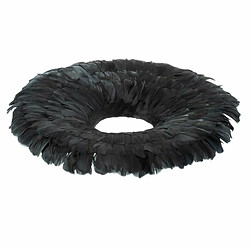 Paris Prix Couronne Déco Plumes 52cm Noir 