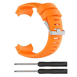 Avis Wewoo Bracelet pour montre connectée Dragonne de remplacement en silicone SUUNTO Core ALU Noir Orange