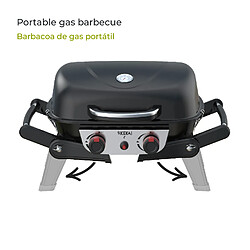 Avis Barbecue à Gaz Portable de Table Kekai Erie 96,8x47,9x36 cm 5 kW | 2 Brûleurs, Thermomètre, Tables Latérales, Gril et Plancha