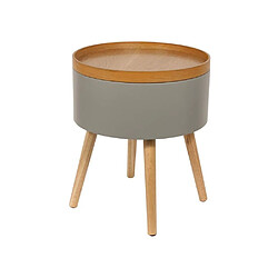 The Home Deco Factory Table coffre plateau bois Igor gris.