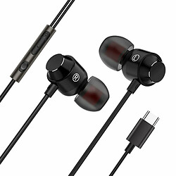 Casque Type-C Compatible Pour 9 8 7 Pro P50 Pro Fil Contrôle Basse Écouteurs Magnétiques Avec Microphone Or Rose pas cher