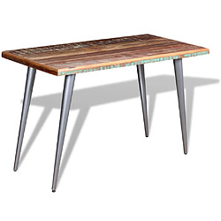 Avis vidaXL Table à manger Bois de récupération 120x60x76 cm