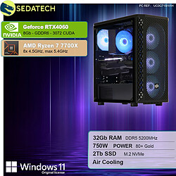 Sedatech PC Gamer • AMD Ryzen 7 7700X • RTX4060 • 32Go DDR5 • 2To SSD M.2 • Windows 11