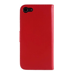 Etui en cuir véritable avec support rouge pour votre Apple iPhone 8/7