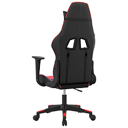 Maison Chic Chaise de jeu, Chaise gaming, Fauteuil gamer d'ordinateur,Chaise de Bureau Noir et rouge Similicuir -GKD49880 pas cher