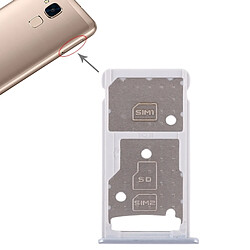 Wewoo Tiroir de Carte SIM Plateau SIM + SIM / Micro SD pour Huawei Honor 5c Argent pas cher