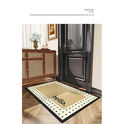 Avis LUUCOZK Tapis de porte avant antidérapants pour entrée intérieure – Motif 4-50x80cm