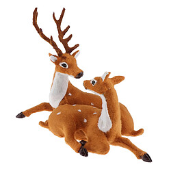 Avis Xmas Elk Plush Simulation Décorations de Noël ornements Rennes B: 37x17x26cm