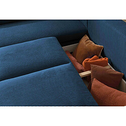 Acheter Lisa Design Livy - canapé d'angle convertible - avec coffre - en velours côtelé - 5 places - gauche