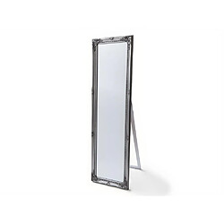 Vente-Unique Miroir sur pied en bois d'eucalyptus avec moulures ELVIRE - L. 50 x H. 170 cm - Argenté