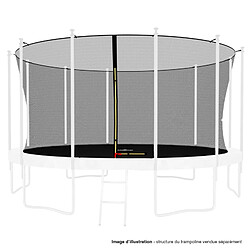 Jump4Fun Filet intérieur de sécurité pour trampoline avec bouchons hauts de perches et ficelle : ø 14Ft/ 427 cm, 12 Perches